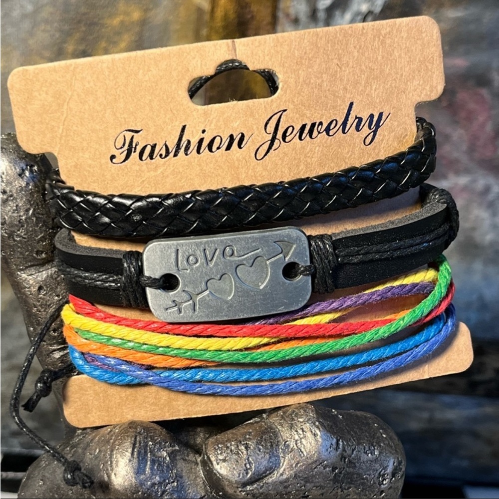 Leather Cuff bracelet set